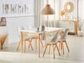 Miniatyrbilde 4 av 10: Spisebord hvit/lyst tre MDF uttrekkbart