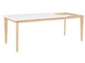 Miniatyrbilde 7 av 10: Spisebord hvit/lyst tre MDF uttrekkbart