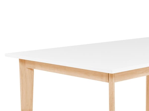 Spisebord hvit/lyst tre MDF uttrekkbart
