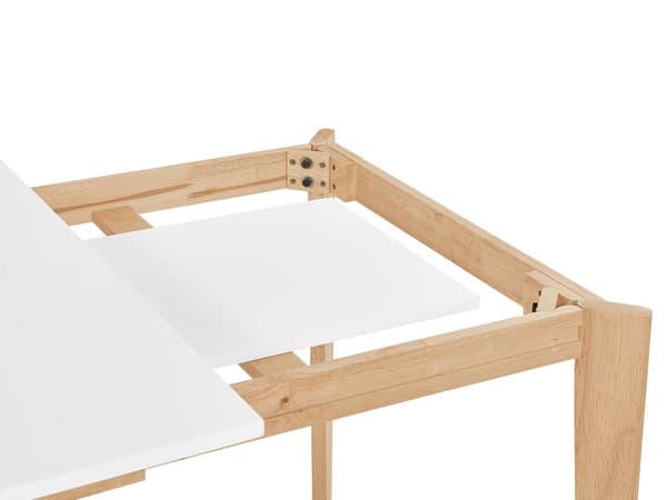Spisebord hvit/lyst tre MDF uttrekkbart