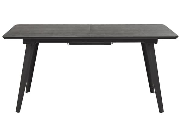 Spisebord uttrekkbart svart 160/200 x 90 cm moderne