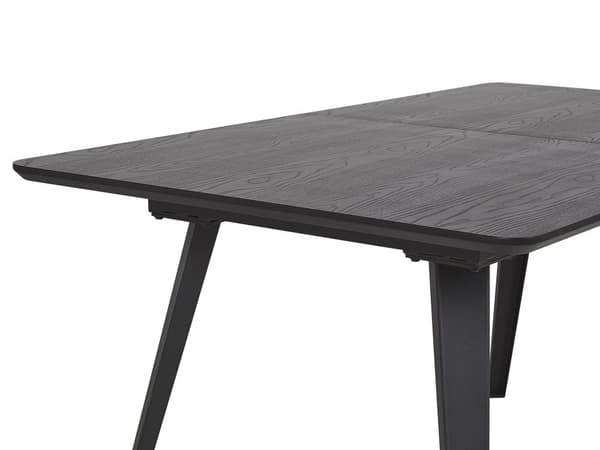 Spisebord uttrekkbart svart 160/200 x 90 cm moderne