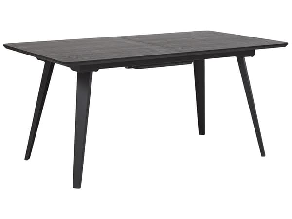 Spisebord uttrekkbart svart 160/200 x 90 cm moderne