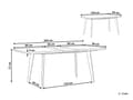 Miniatyrbilde 3 av 10: Spisebord MDF med marmoreffekt Svarte jernben Uttrekkbar plate Rektangulært 160/200 x 90 cm Moderne design