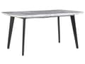 Miniatyrbilde 5 av 10: Spisebord MDF med marmoreffekt Svarte jernben Uttrekkbar plate Rektangulært 160/200 x 90 cm Moderne design
