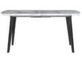 Miniatyrbilde 6 av 10: Spisebord MDF med marmoreffekt Svarte jernben Uttrekkbar plate Rektangulært 160/200 x 90 cm Moderne design