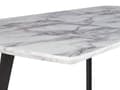 Miniatyrbilde 7 av 10: Spisebord MDF med marmoreffekt Svarte jernben Uttrekkbar plate Rektangulært 160/200 x 90 cm Moderne design