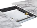 Miniatyrbilde 8 av 10: Spisebord MDF med marmoreffekt Svarte jernben Uttrekkbar plate Rektangulært 160/200 x 90 cm Moderne design