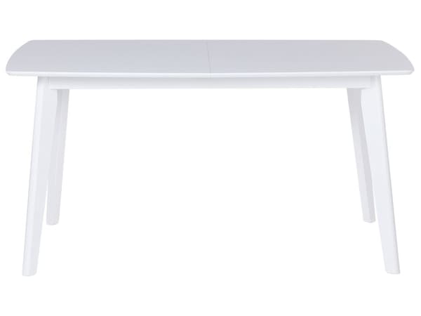 Spisebord uttrekkbart hvit 150/195 x 90 cm skandinavisk