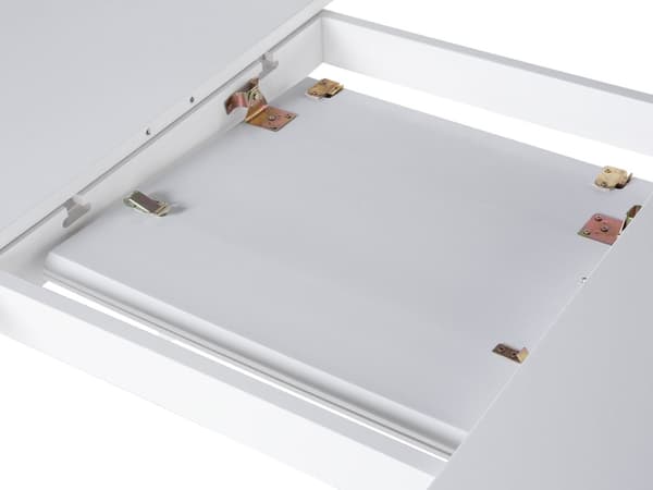Spisebord uttrekkbart hvit 150/195 x 90 cm skandinavisk