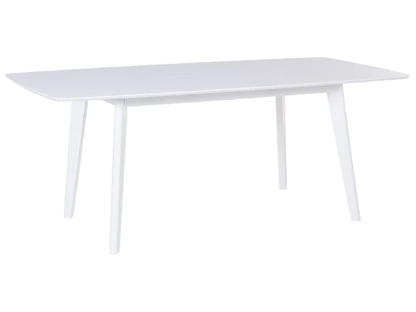 Spisebord uttrekkbart hvit 150/195 x 90 cm skandinavisk