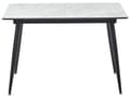 Miniatyrbilde 5 av 10: Uttrekkbar Spisebord Hvit 120/150 x 80 cm Marmoreffekt Metallben Moderne design