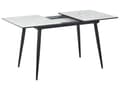 Miniatyrbilde 6 av 10: Uttrekkbar Spisebord Hvit 120/150 x 80 cm Marmoreffekt Metallben Moderne design