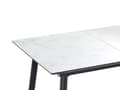 Miniatyrbilde 7 av 10: Uttrekkbar Spisebord Hvit 120/150 x 80 cm Marmoreffekt Metallben Moderne design