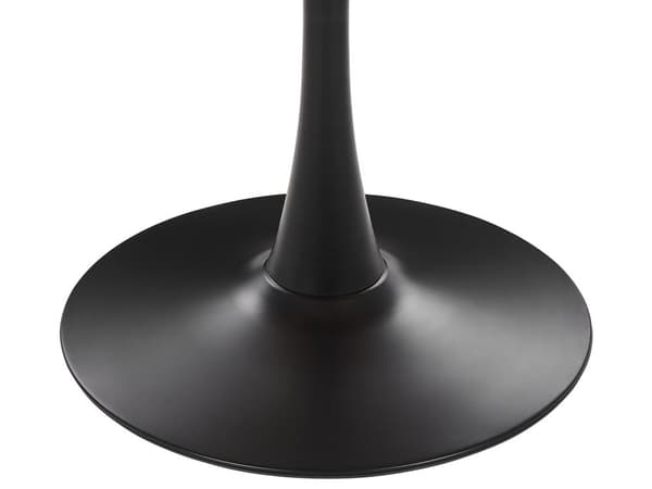 Spisebord Mørkt Tre Svart MDF-plate 90 cm Industrielt Rundt Kjøkkenbord