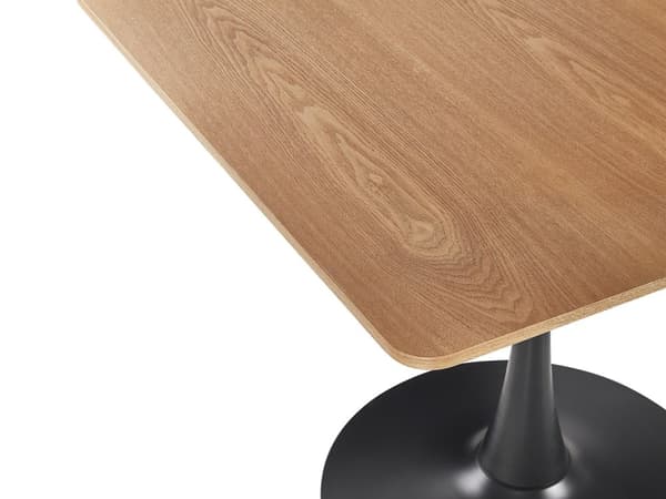 Spisebord hvitt 90 cm rundt 4 personer industriell stil