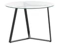 Miniatyrbilde 4 av 6: Spisebord Svart Metallben 100 cm Moderne Design Rund Herdet Glass