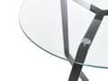 Miniatyrbilde 5 av 6: Spisebord Svart Metallben 100 cm Moderne Design Rund Herdet Glass