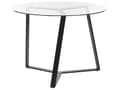Miniatyrbilde 1 av 6: Spisebord Svart Metallben 100 cm Moderne Design Rund Herdet Glass