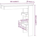 Miniatyrbilde 8 av 10: vidaXL Veggmontert barbord høyglans hvit 102x45x103,5cm konstruert tre