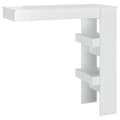 Miniatyrbilde 1 av 10: vidaXL Veggmontert barbord høyglans hvit 102x45x103,5cm konstruert tre