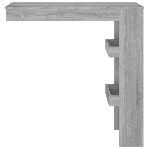 vidaXL Veggmontert barbord grå sonoma 102x45x103,5 cm konstruert tre