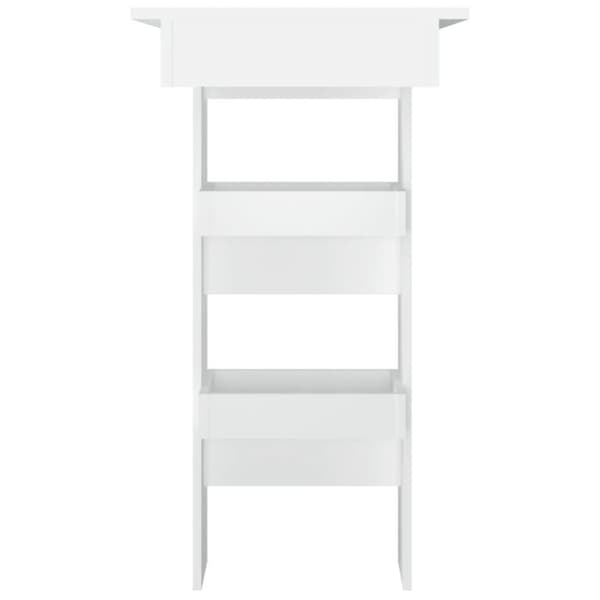 vidaXL vægmonteret barbord 102x45x103,5 cm konstrueret træ hvid
