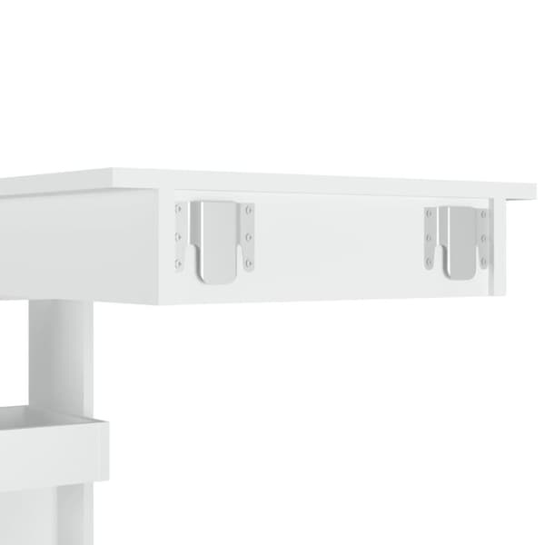 vidaXL vægmonteret barbord 102x45x103,5 cm konstrueret træ hvid
