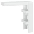 Miniatyrbillede 2 af 11: vidaXL vægmonteret barbord 102x45x103,5 cm konstrueret træ hvid