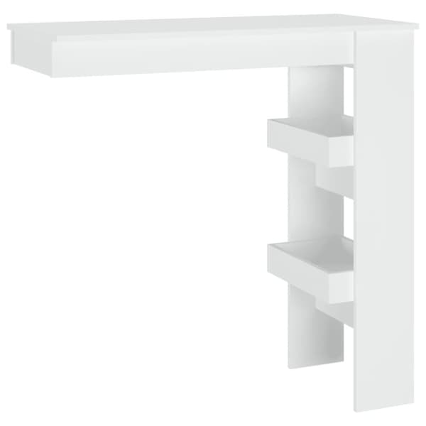 vidaXL vægmonteret barbord 102x45x103,5 cm konstrueret træ hvid