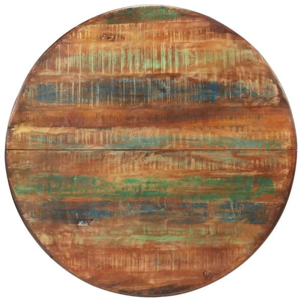 vidaXL spisebord Ø110x78 cm massivt genbrugstræ og stål