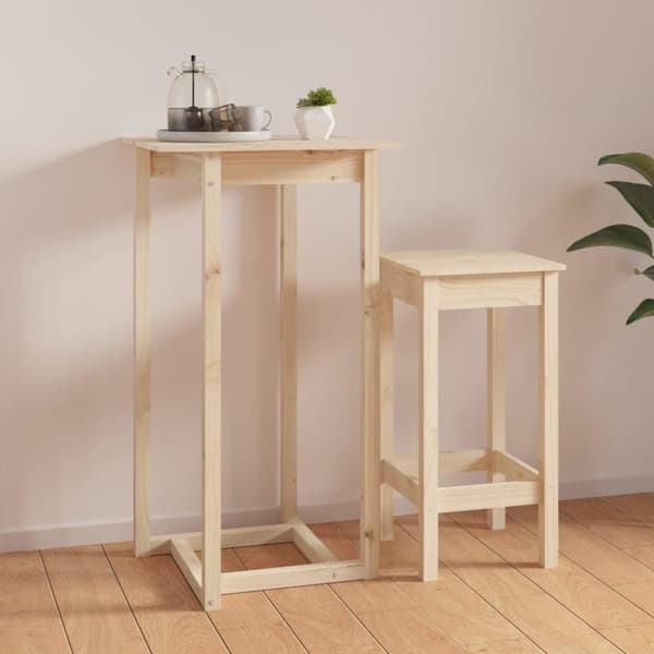 vidaXL Baaripöytä 60x60x110 cm täysi mänty