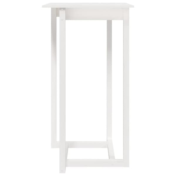 vidaXL Baaripöytä valkoinen 60x60x110 cm täysi mänty