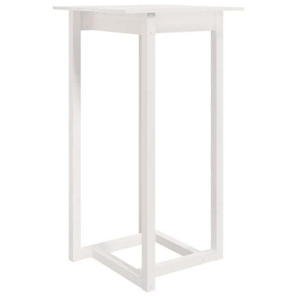 vidaXL Baaripöytä valkoinen 60x60x110 cm täysi mänty