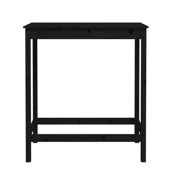 vidaXL Barbord svart 100x50x110 cm massivt furuträ