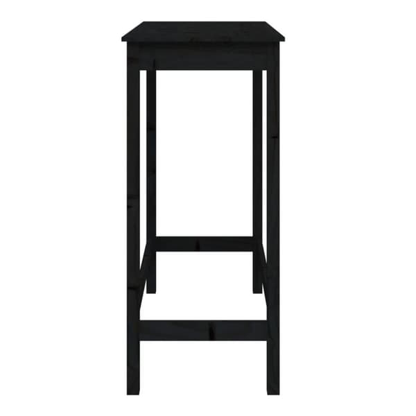 vidaXL Barbord svart 100x50x110 cm massivt furuträ