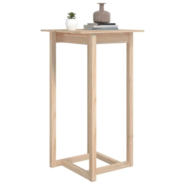 vidaXL Barbord 60x60x110 cm heltre furu