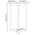 Miniatyrbilde 7 av 8: vidaXL Barbord 60x60x110 cm heltre furu
