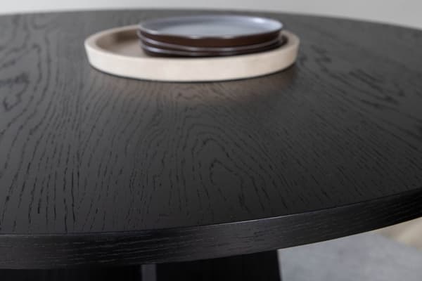 Bootcut spisebord Ø110cm svart.