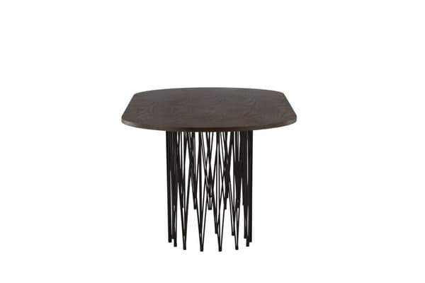 Stone matbord 100x220cm svart, brun.