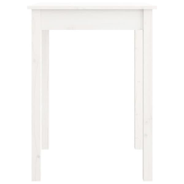 vidaXL spisebord 55x55x75 cm massivt fyrretræ hvid