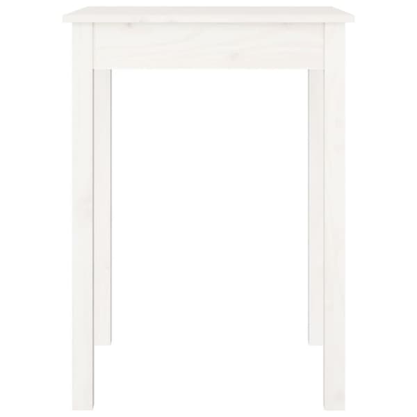vidaXL spisebord 55x55x75 cm massivt fyrretræ hvid