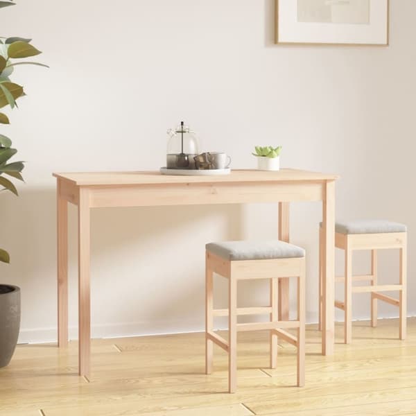 vidaXL Ruokapöytä 110x55x75 cm täysi mänty