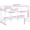 Miniatyrbillede 9 af 10: vidaXL barbord 180x80x110 cm massivt fyrretræ gyldenbrun
