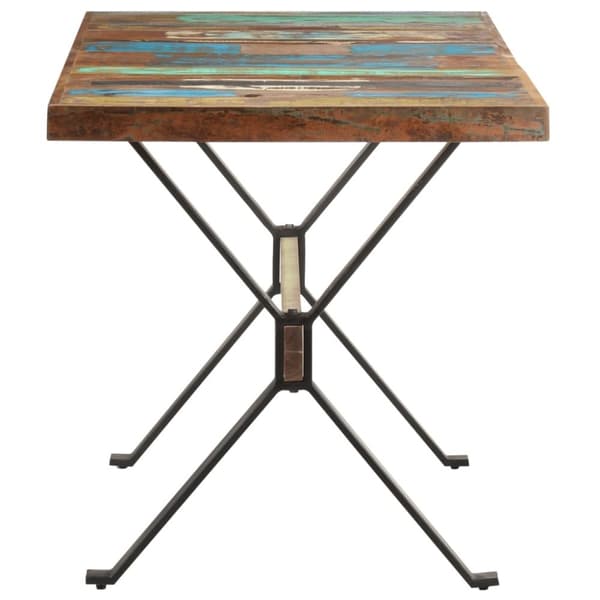vidaXL spisebord 140x70x76 cm massivt genbrugstræ