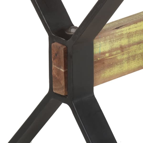 vidaXL spisebord 140x70x76 cm massivt genbrugstræ