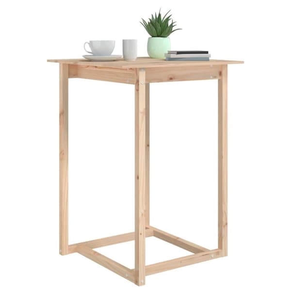 vidaXL barbord 80x80x110 cm massivt fyrretræ