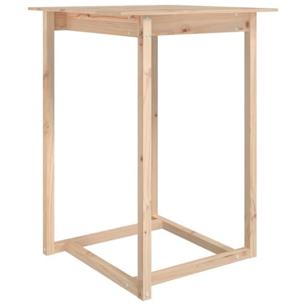 vidaXL barbord 80x80x110 cm massivt fyrretræ