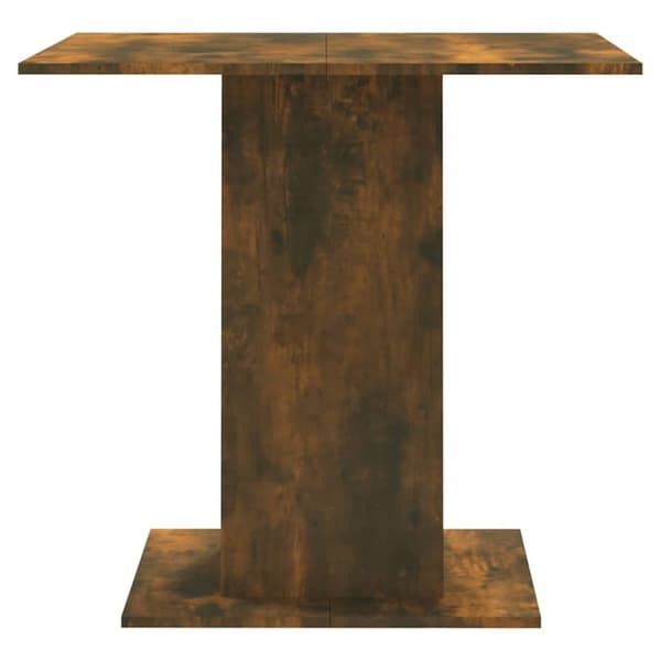 vidaXL spisebord 80x80x75 cm konstrueret træ røget egetræsfarve