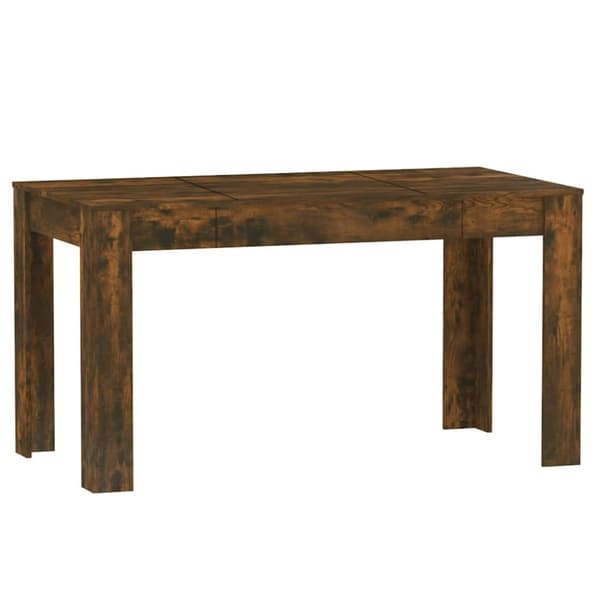 vidaXL spisebord 140x74,5x76 cm konstrueret træ røget egetræsfarve